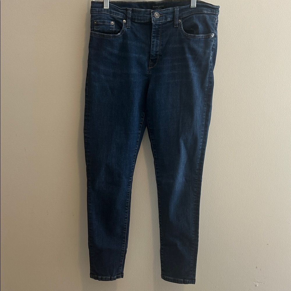 Banana Republic Sculpt Skinny Jeans Women 12 Dark Wash Indigo Blue Stretch Denim